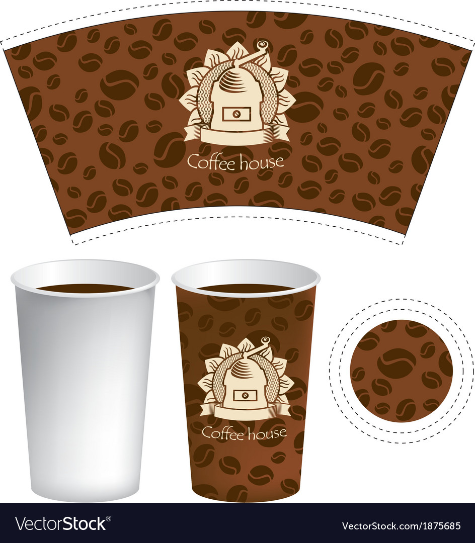 Pattern for cup Royalty Free Vector Image - VectorStock