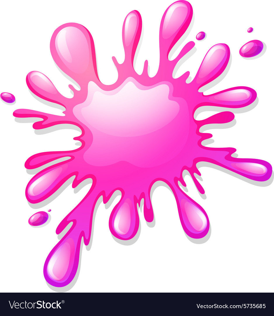 Pink color splash on white Royalty Free Vector Image