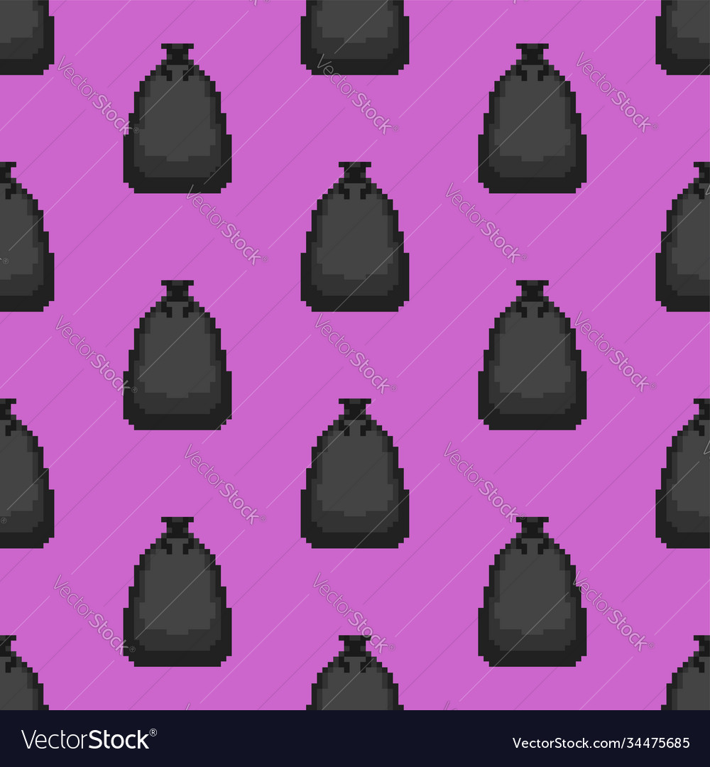 Pixel Art Garbage Bag Pattern