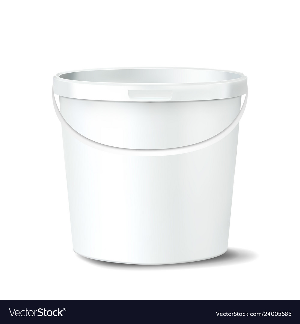 blank plastic buckets