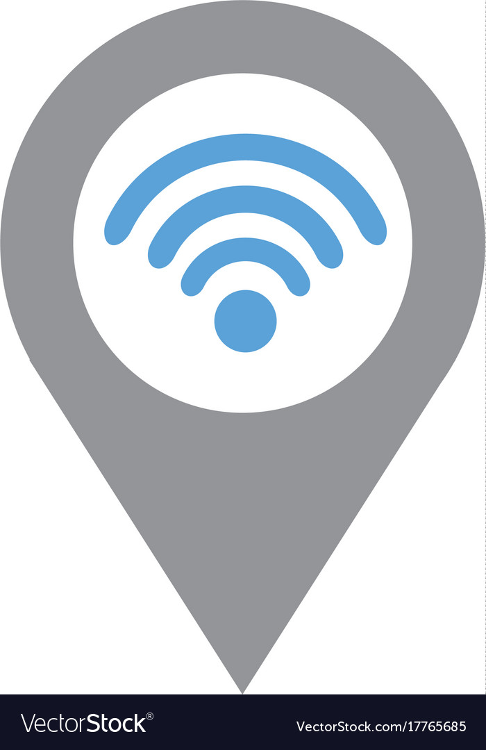 Pointer map with wifi internet signal connection