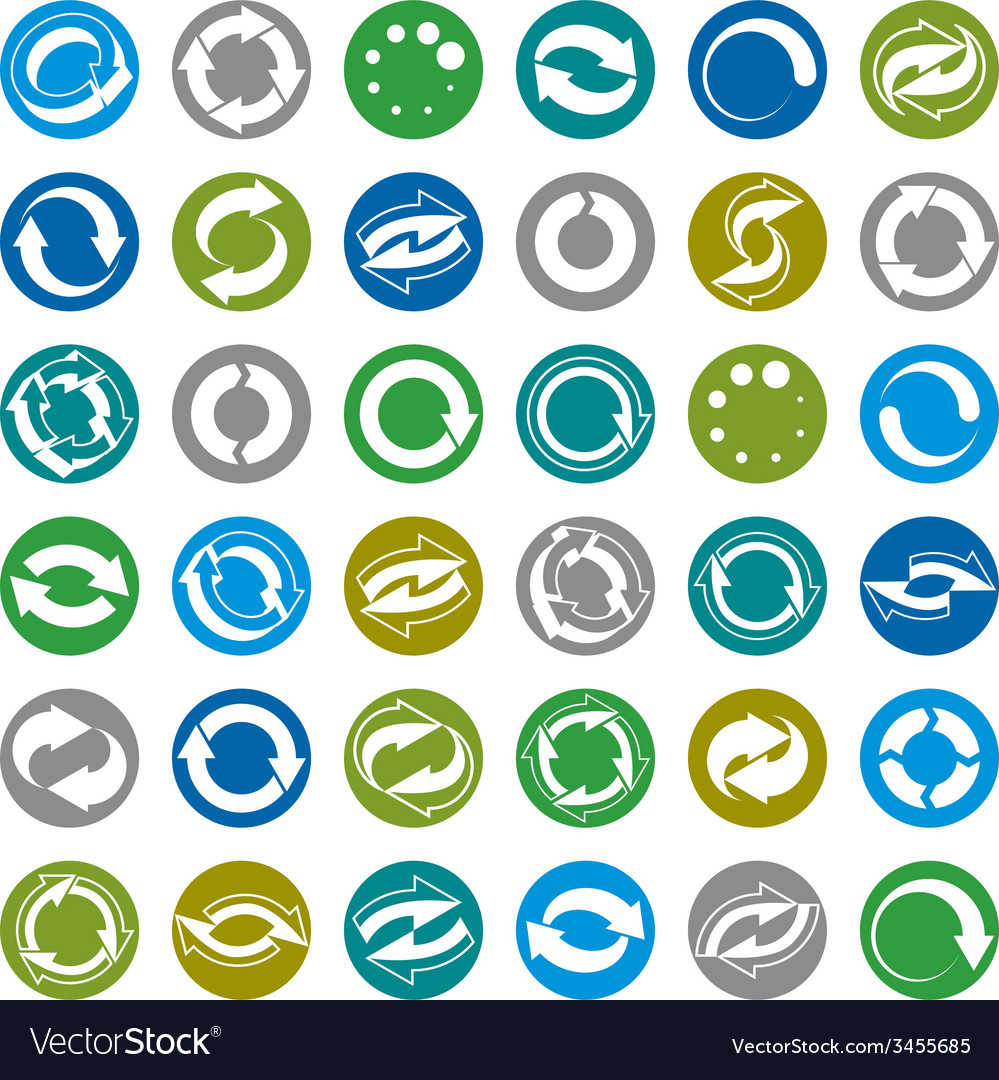 Icons auf weißem Hintergrund-Set-Schleife neu laden