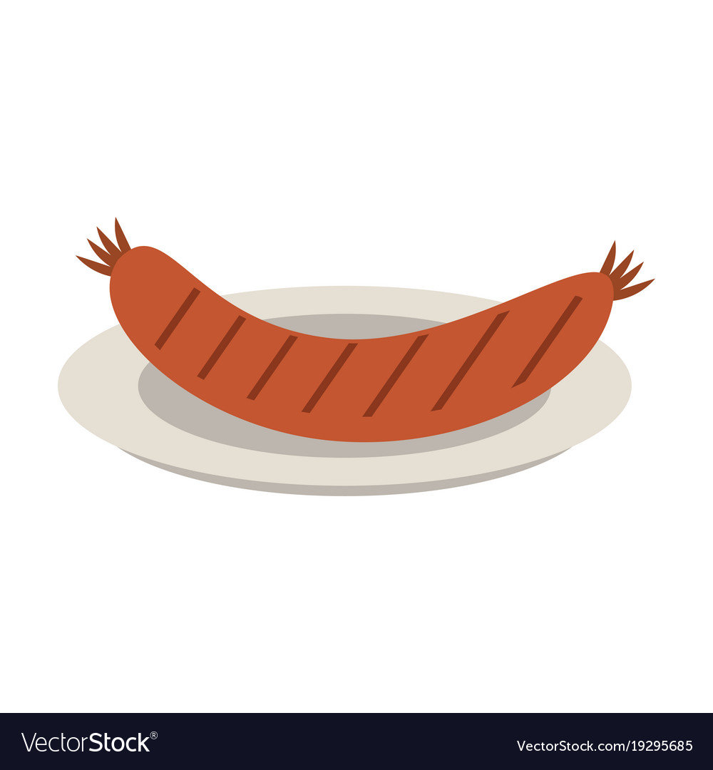 Sausage on dish