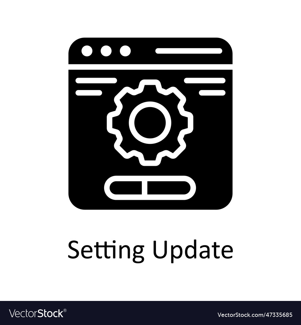 Setting update solid icon design