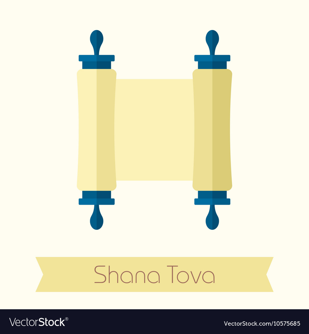 Torah scroll rosh hashanah icon shana tova