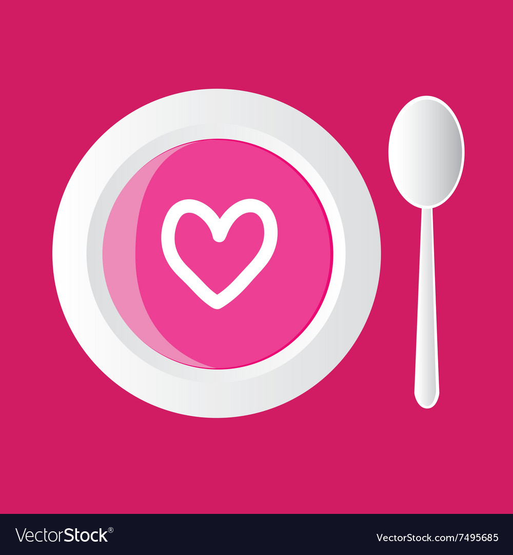 Valentine soup Royalty Free Vector Image - VectorStock