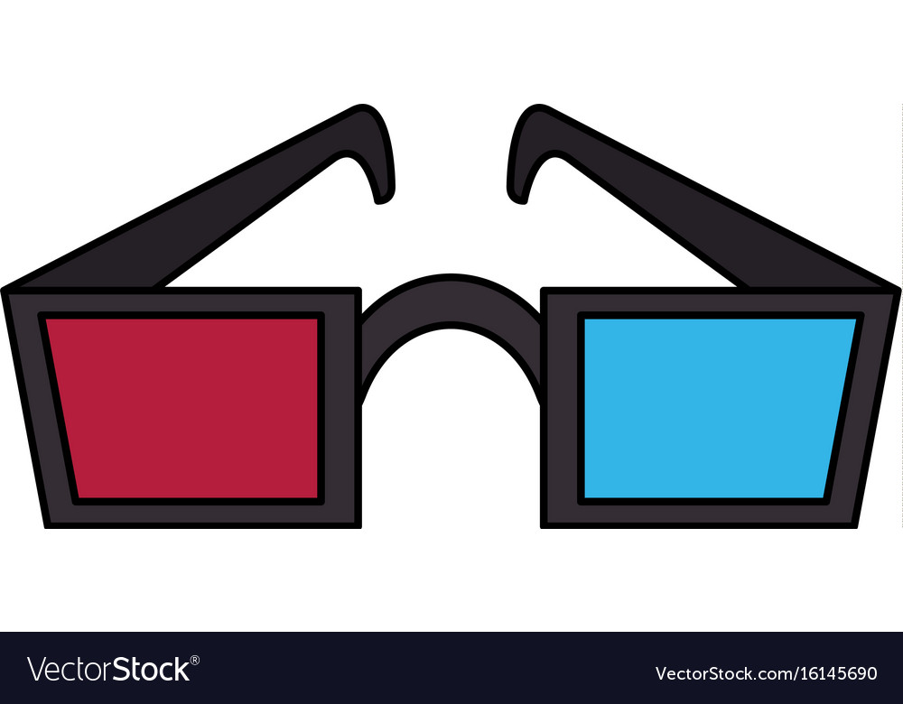 3d glasses icon image Royalty Free Vector Image