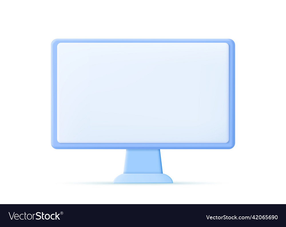 3d rendering computer lcd monitor