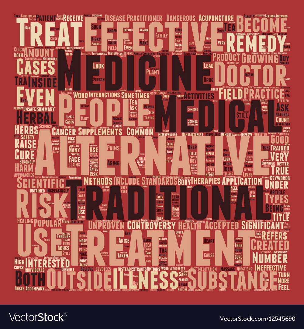 Are Alternative Medicines Effective text Vector Image