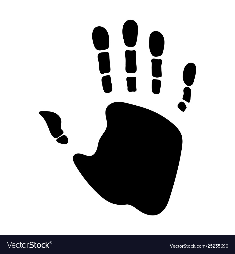 handprint clip art black and white