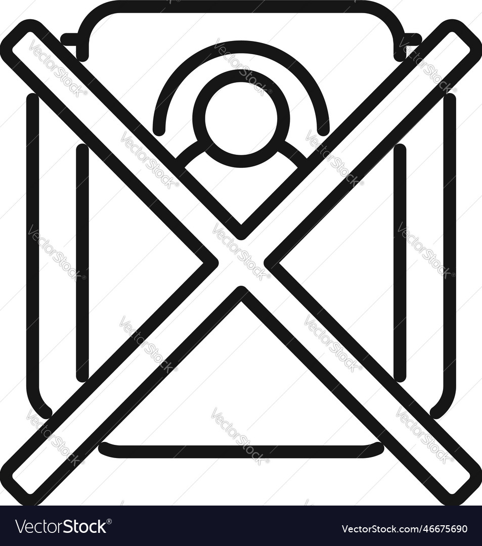 Blacklist icon outline business user Royalty Free Vector