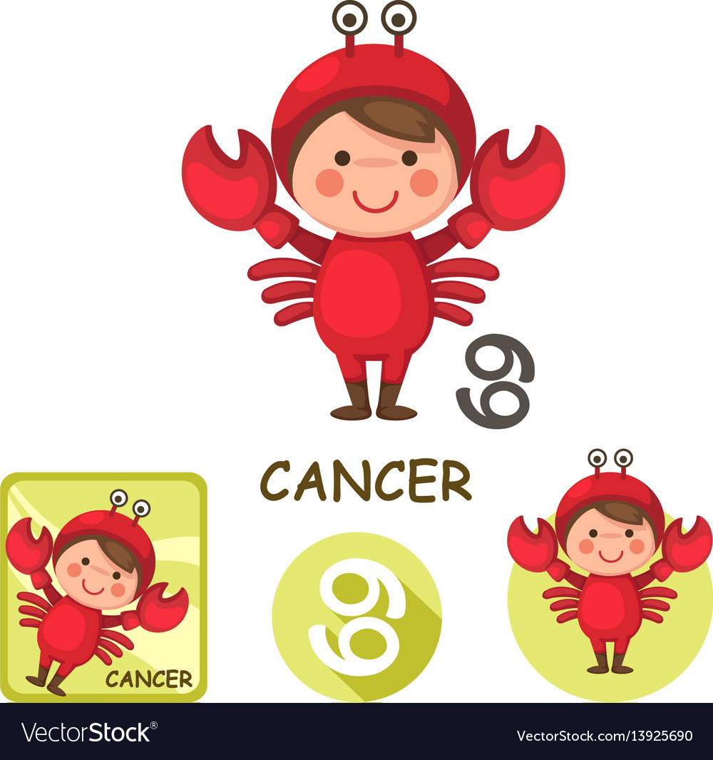 Cancer collection zodiac signs Vector Image Cancer collection zodiac signs