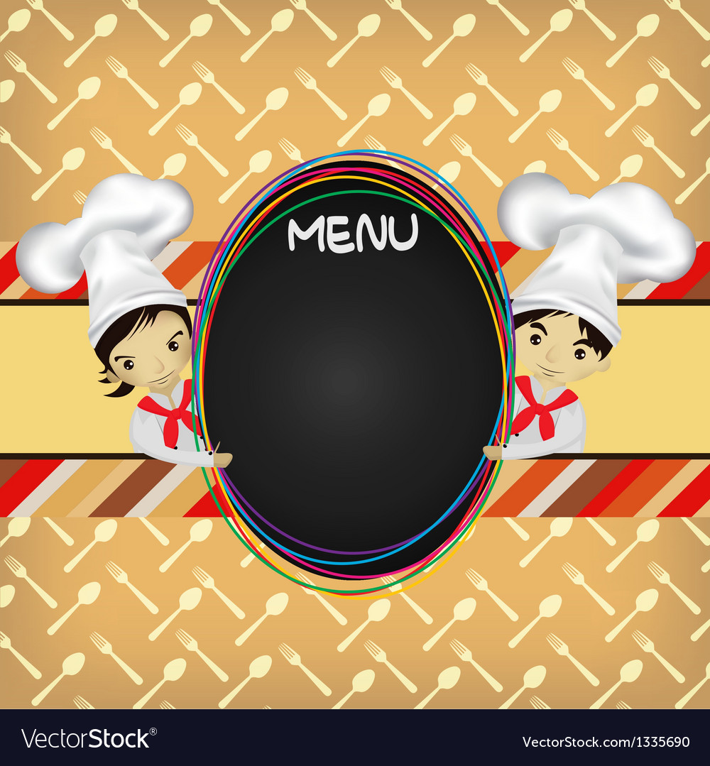 Chef with Menu Board