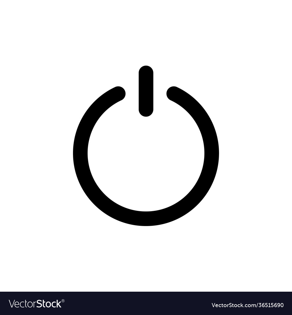 On off switch power line web or mobile interface vector image On off switch power line web or mobile interface