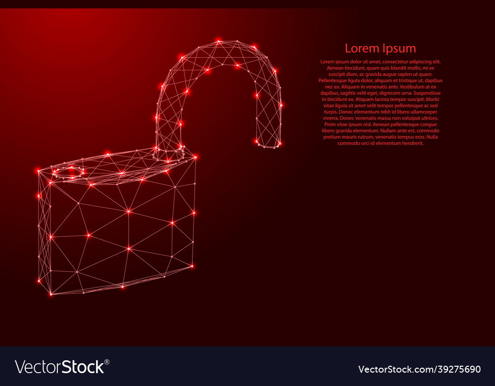 Padlock with open shackle symbol of vulnerability Vector Image Padlock with open shackle symbol of vulnerability