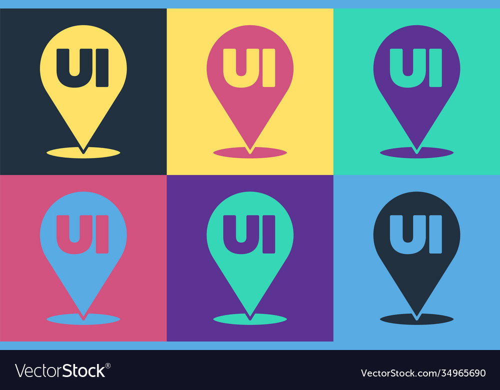 Pop art ui or ux design icon isolated on color Vector Image Pop art ui or ux design icon isolated on color