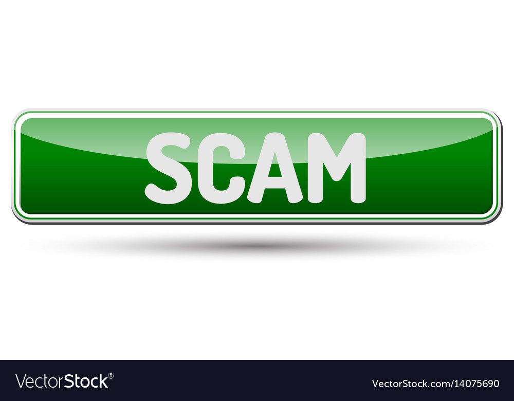 Scam - abstract beautiful button with text