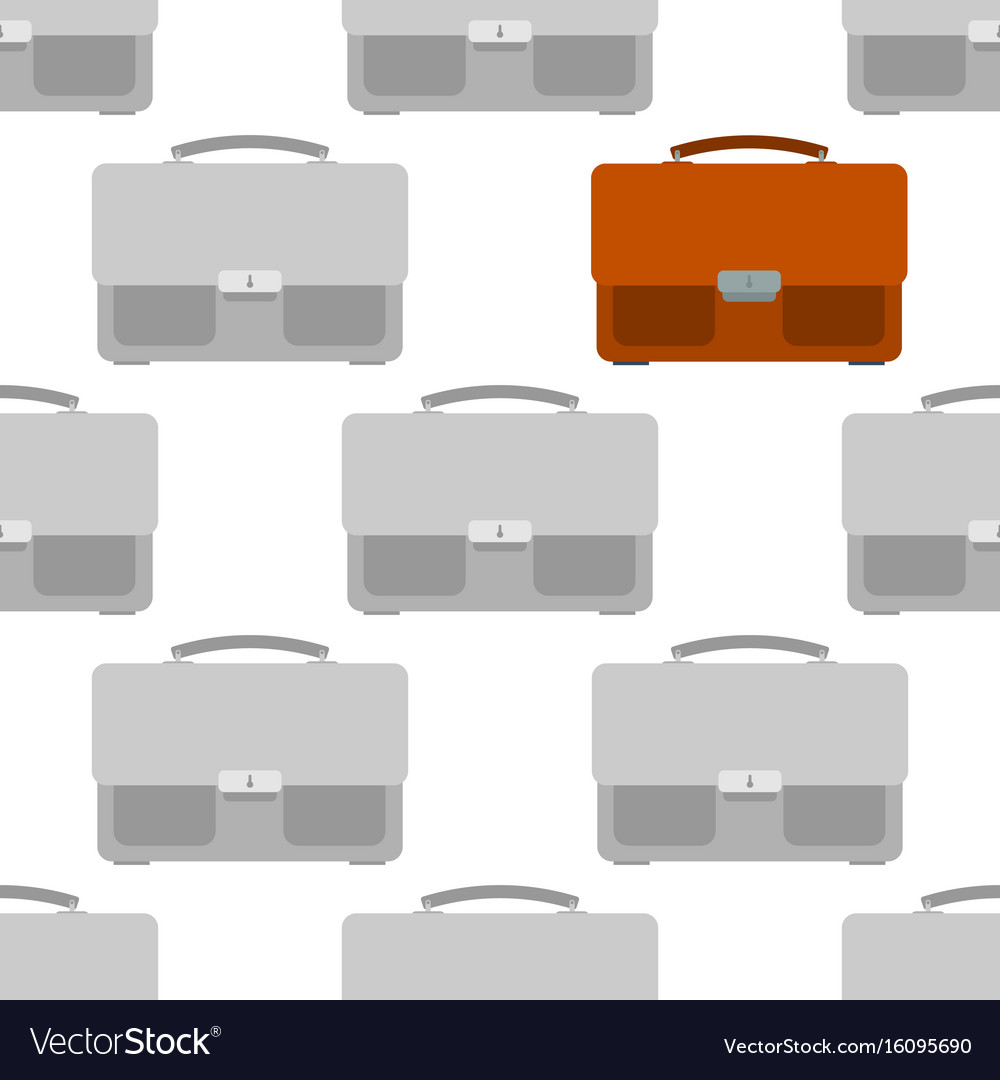 Seamless pattern with business portfolio case