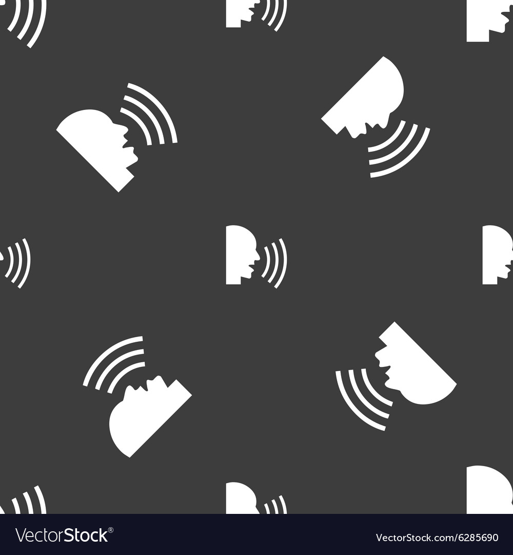 Talking flat modern web icon seamless pattern