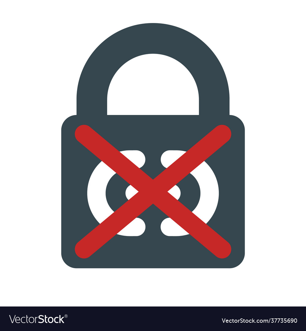 Unsafe link icon lock