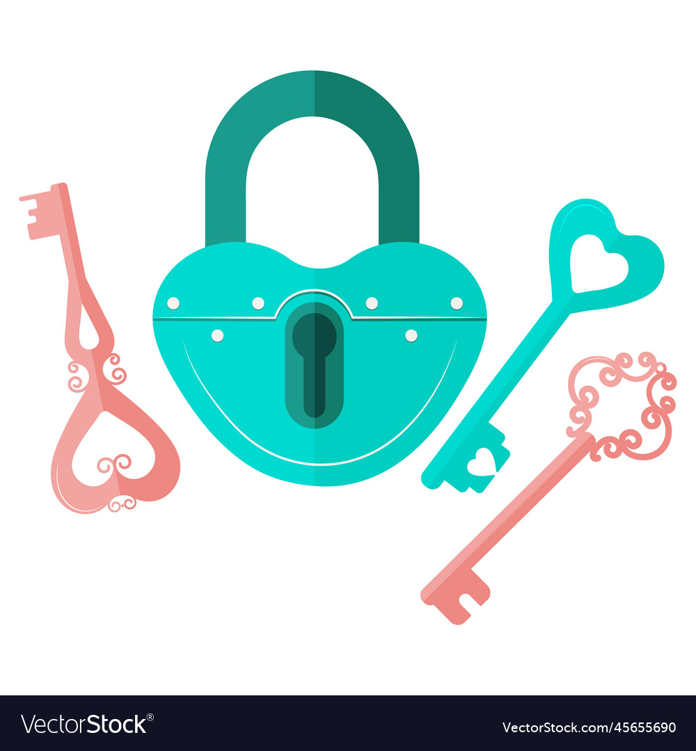Valentines lock with keys