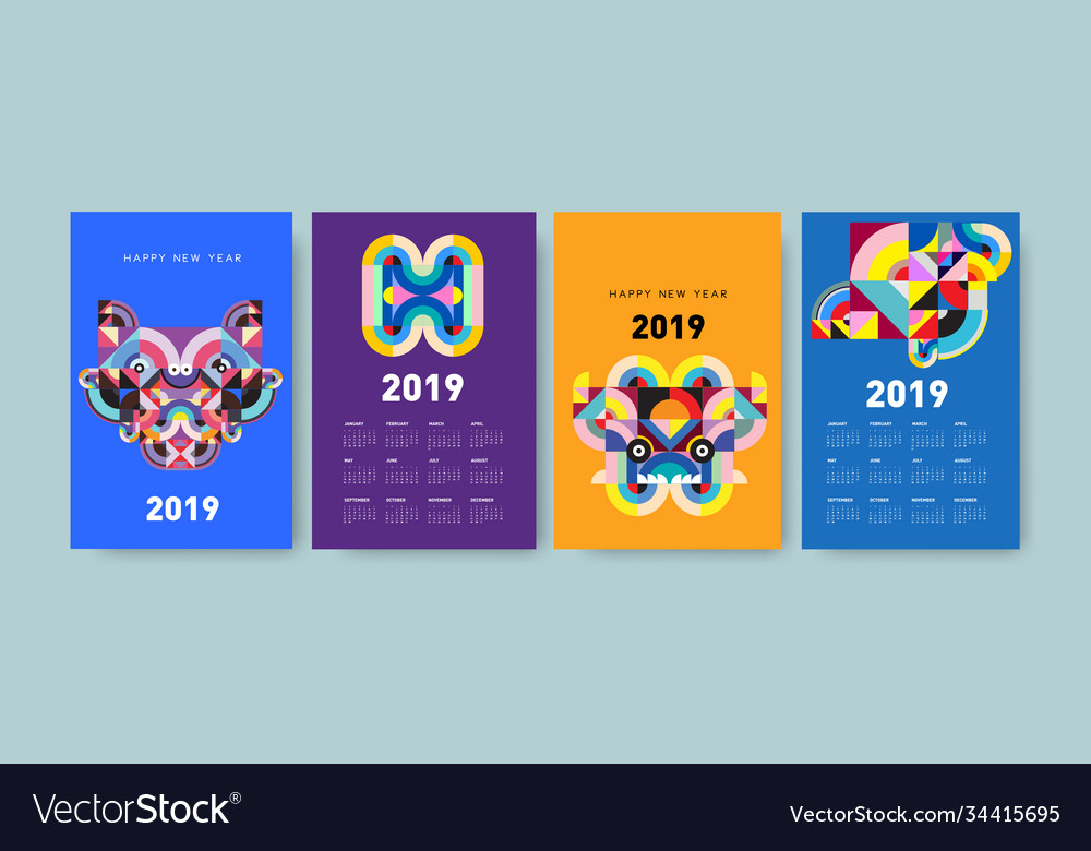 2021 calendar design template with colorful vector image 2021 calendar design template with colorful