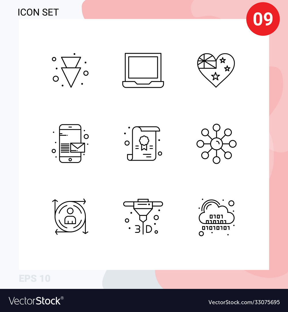 9 universal outlines set for web and mobile