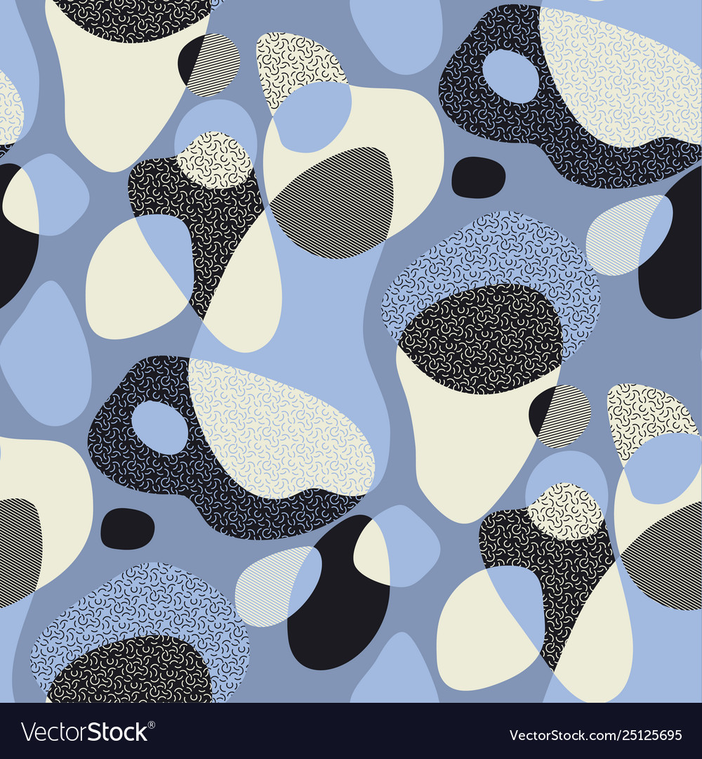 Abstract Fluid Shapes Pattern