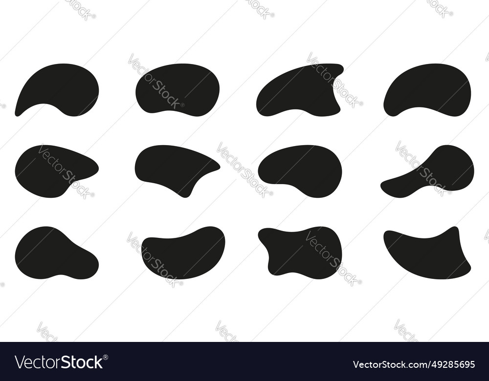 Blob irregular shape random organic blotch set vector image Blob irregular shape random organic blotch set