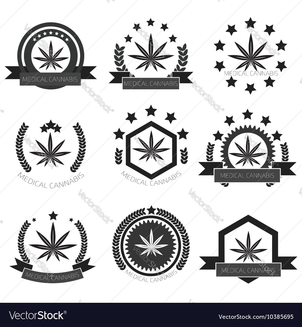 Cannabis Logo Set - Medizinisches Marihuana