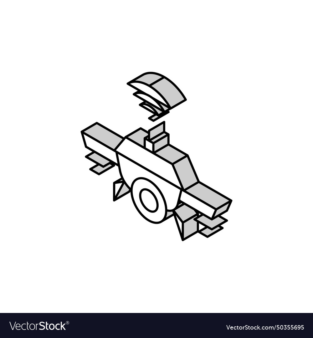 Drone with wifi and camera isometric icon