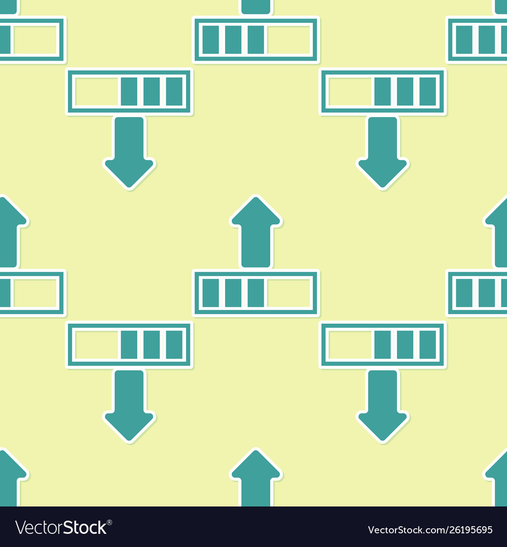 Green loading icon isolated seamless pattern