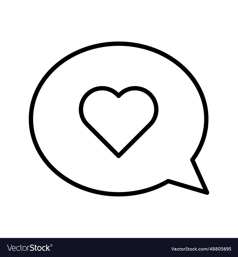 Heart in speech bubble design can use for web