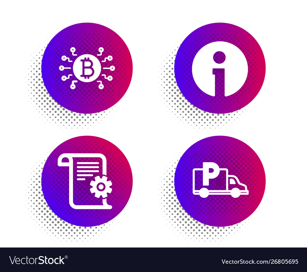 Info technical documentation and bitcoin system vector image Info technical documentation and bitcoin system