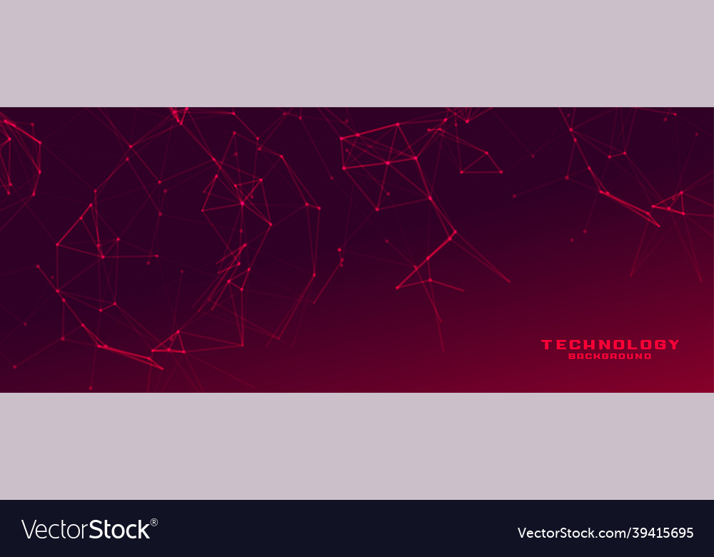 Red banner with network wire mesh