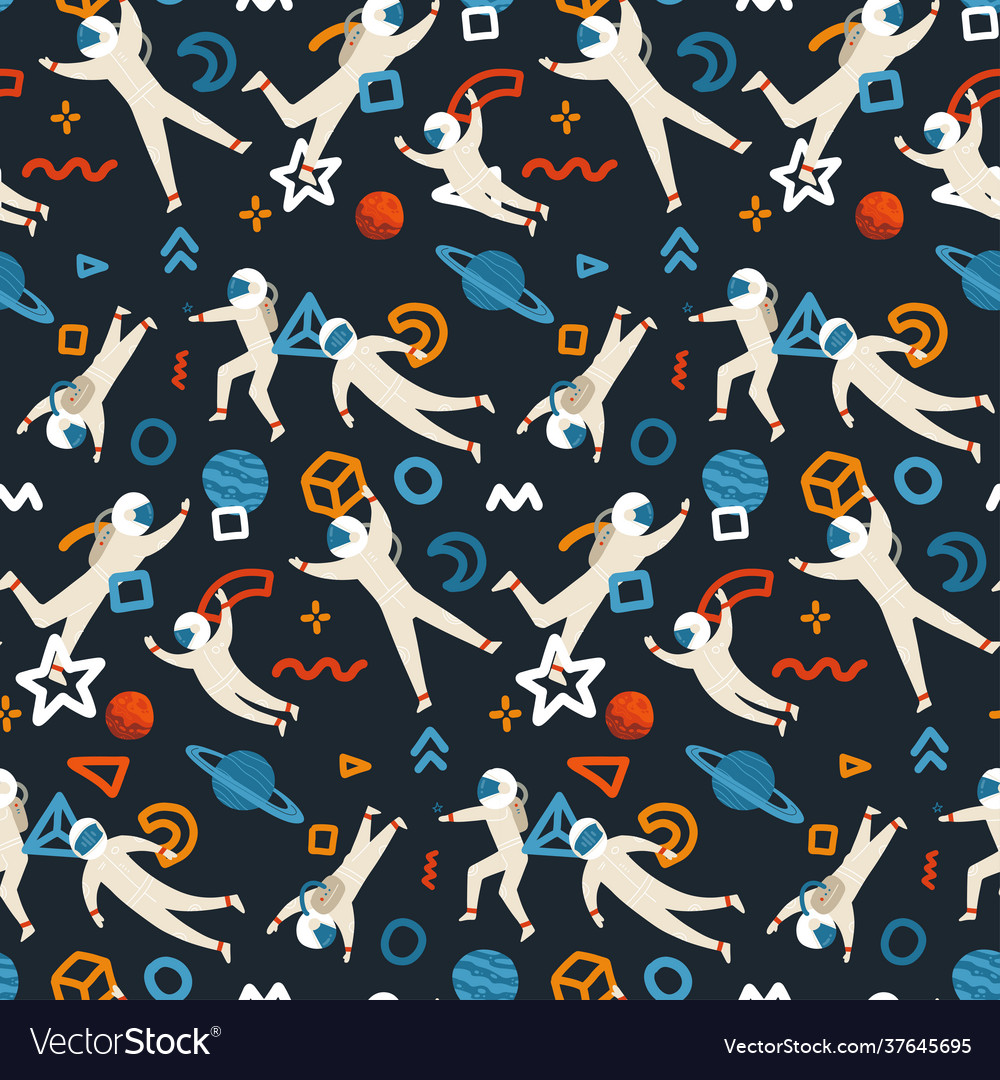 Seamless pattern with abstract shapes vector image Seamless pattern with abstract shapes