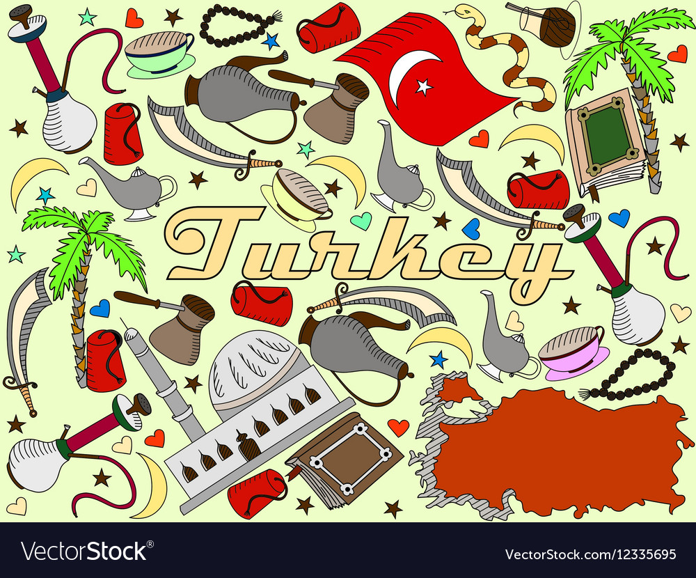 Turkey line art design