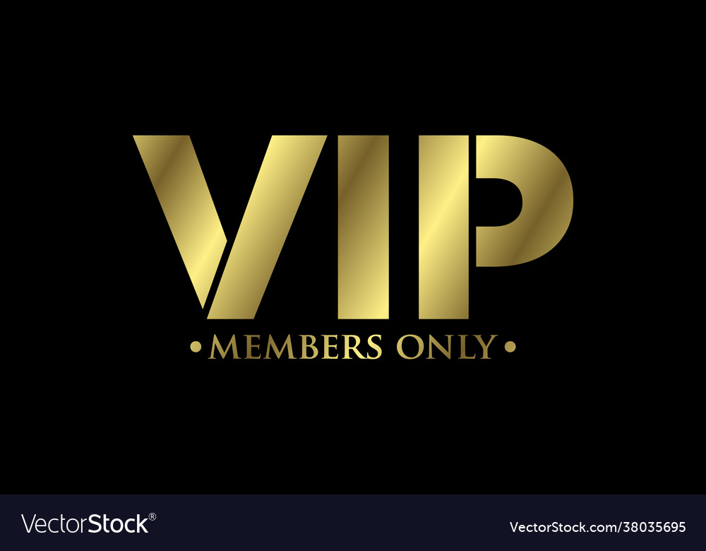 Vip members-only elegant emblem design template Vector Image Vip members-only elegant emblem design template