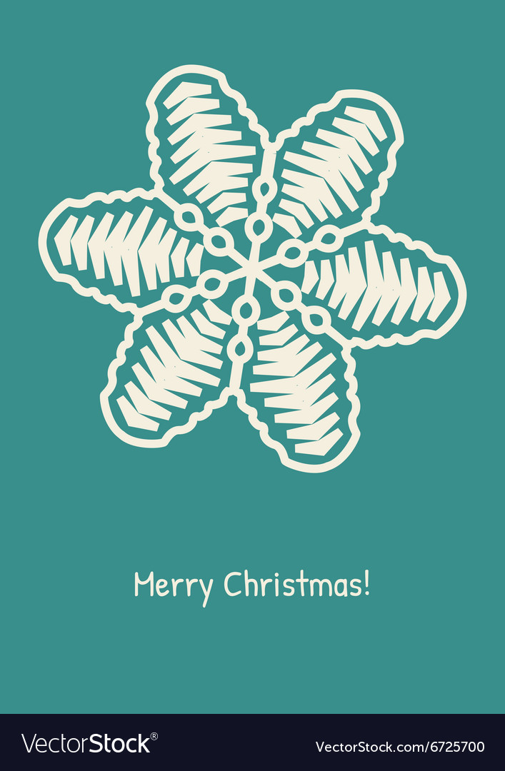 Abstract snowflake on color background