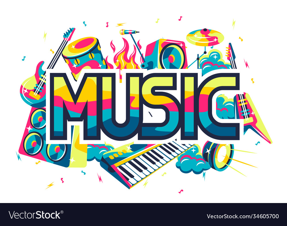 Background with musical instruments vector image Background with musical instruments