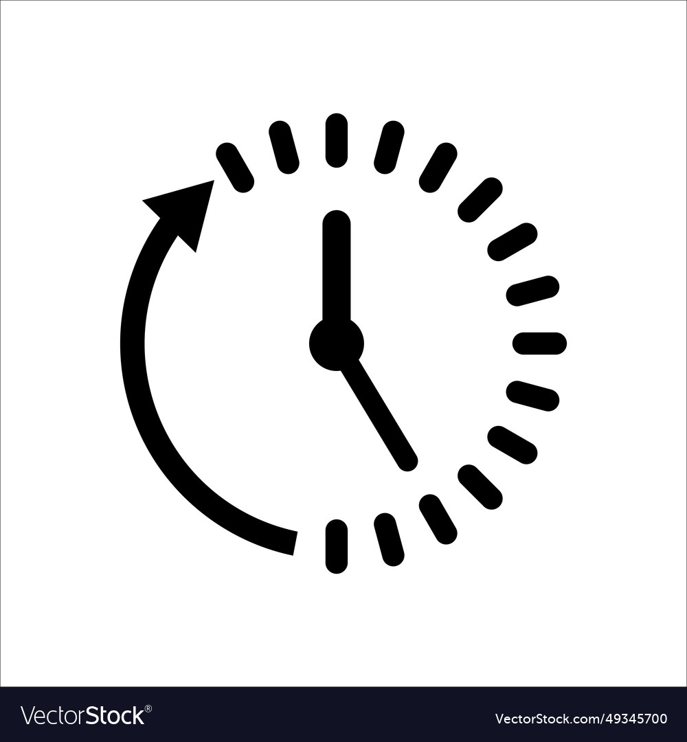 Clock countdown on white isola Royalty Free Vector Image