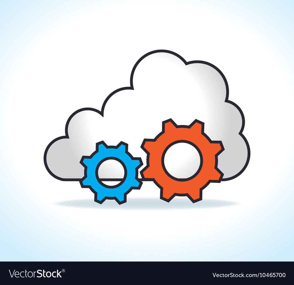 Cloud computing data icon Royalty Free Vector Image