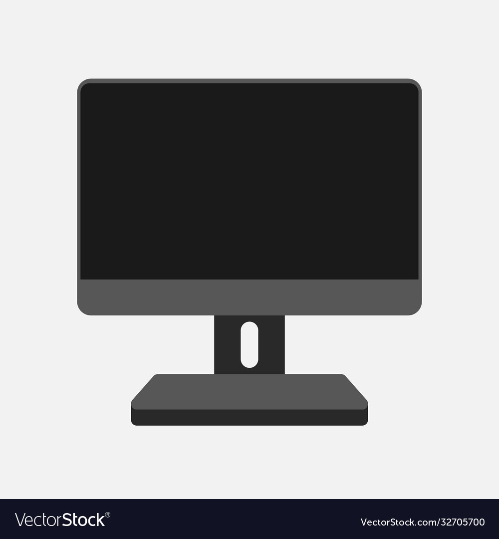 Computer display isolated on white background