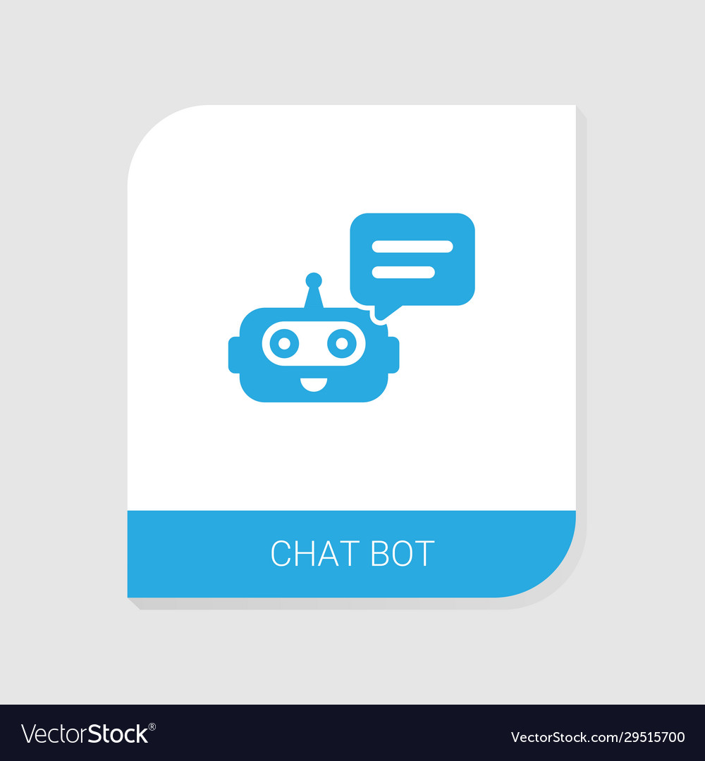 Editable filled chat bot icon from artificial