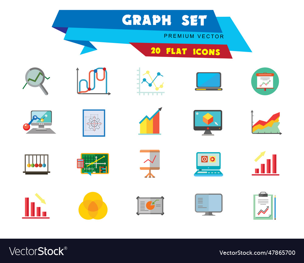 Graph icon set
