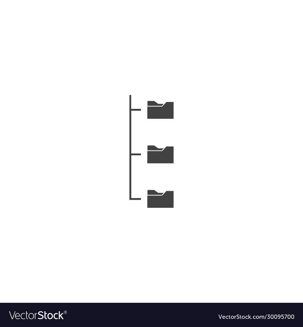 Icon file system organization on a computer vector image Icon file system organization on a computer