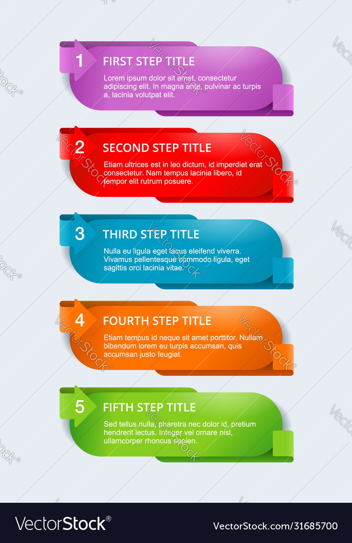 Infographics template - 5 steps