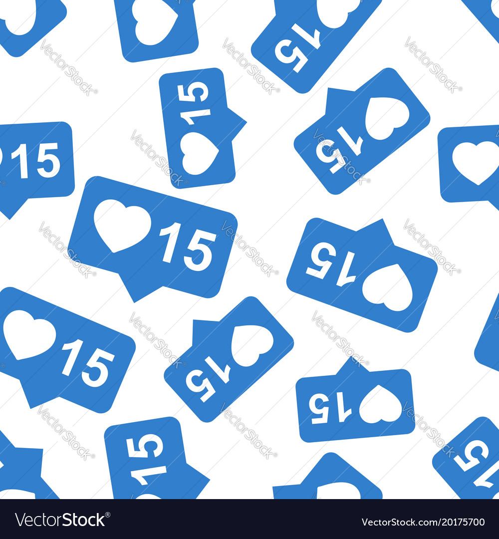 Like comment follower seamless pattern background