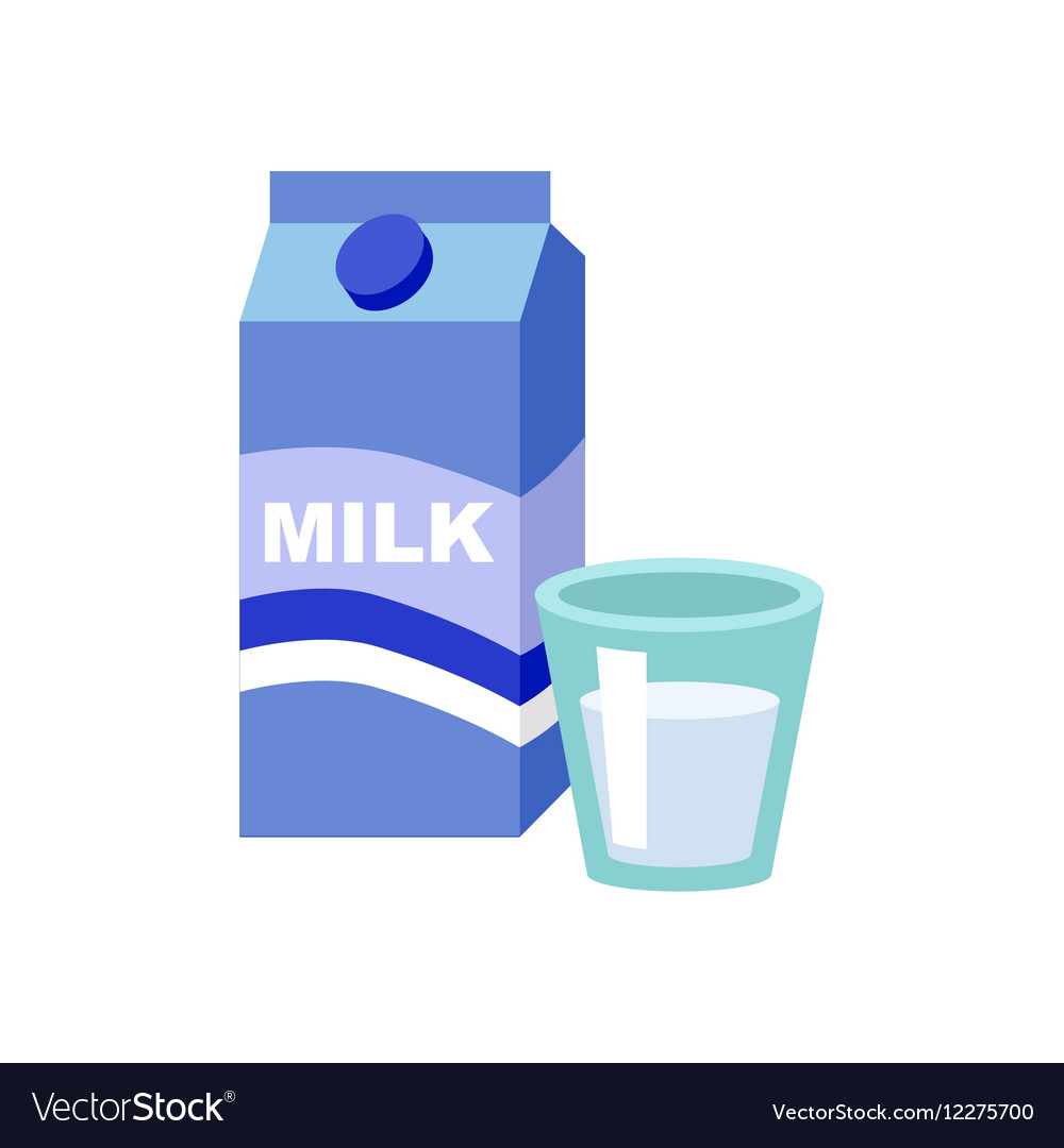 Milk box Royalty Free Vector Image - VectorStock