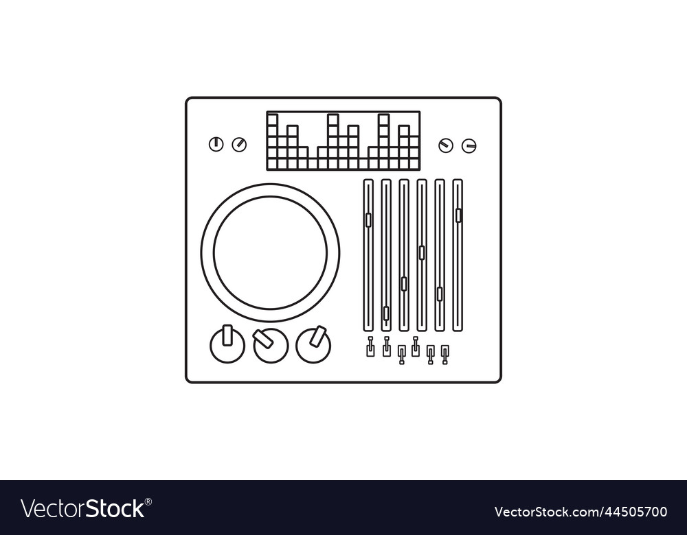 Old retro vintage audio music equipment vinyl dj